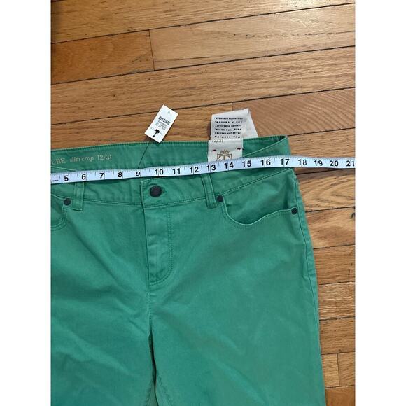 NEW Womens Size 12 Green Talbots Slim Crop Pants - Picture 6 of 7